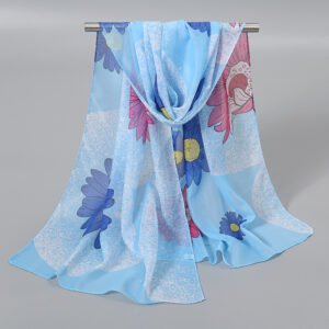 Lightweight Printed Chiffon Scarf