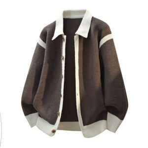 Men’s Long-Sleeve Knit Cardigan