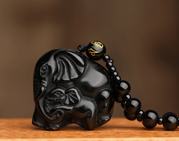 Elephant Stone Pendant Cord Necklace - Image 4