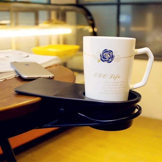 Clip-On Desk Cup Holder