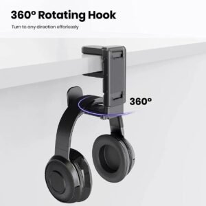 Rotating Clip-On Headphone Hook