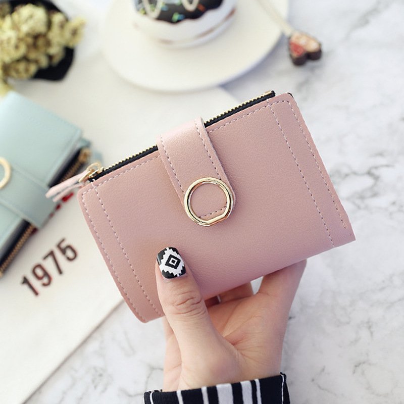 Ring-Accent Compact Wallet