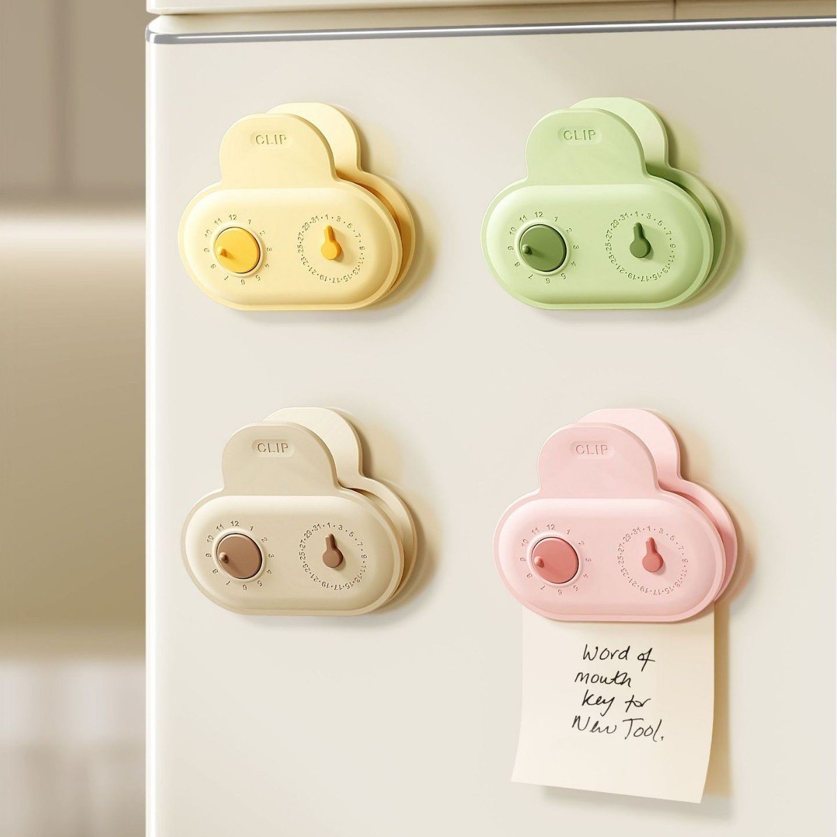 Magnetic Bag Clips with Date Rings — Set of 5 - Image 5