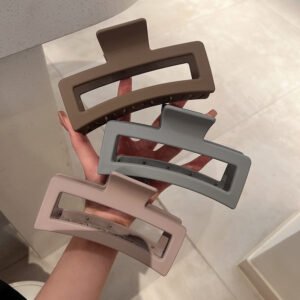 Large Matte Square Hair Claw Clip