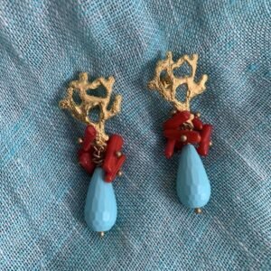 Coral Branch Stainless Steel Earrings