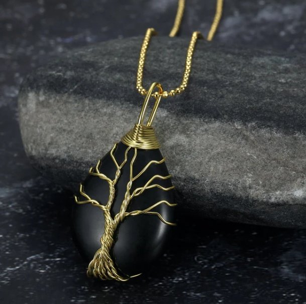 Tree of Life Teardrop Pendant Necklace - Image 2