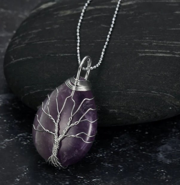 Tree of Life Teardrop Pendant Necklace - Image 5
