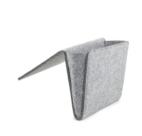 Gray Felt Bedside Storage Pocket