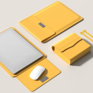 Faux-Leather Laptop Sleeve