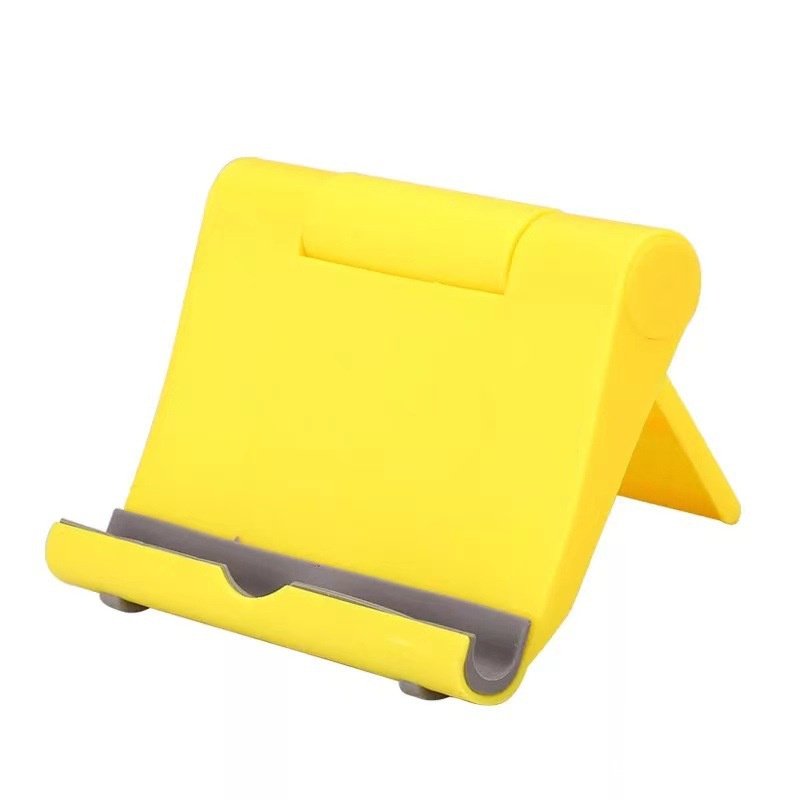 Yellow folding adjustable desk phone stand