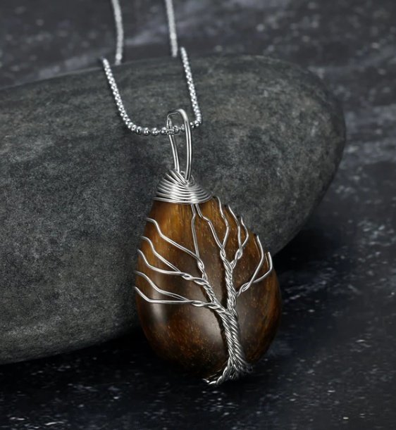 Tree of Life Teardrop Pendant Necklace - Image 4