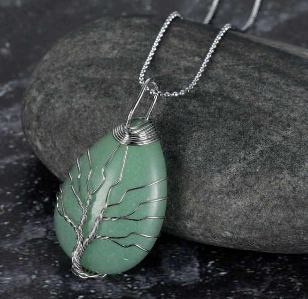 Tree of Life Teardrop Pendant Necklace - Image 3