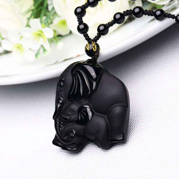 Elephant Stone Pendant Cord Necklace - Image 5