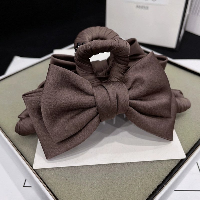 Satin-Look Bow Hair Claw Clip - Image 5