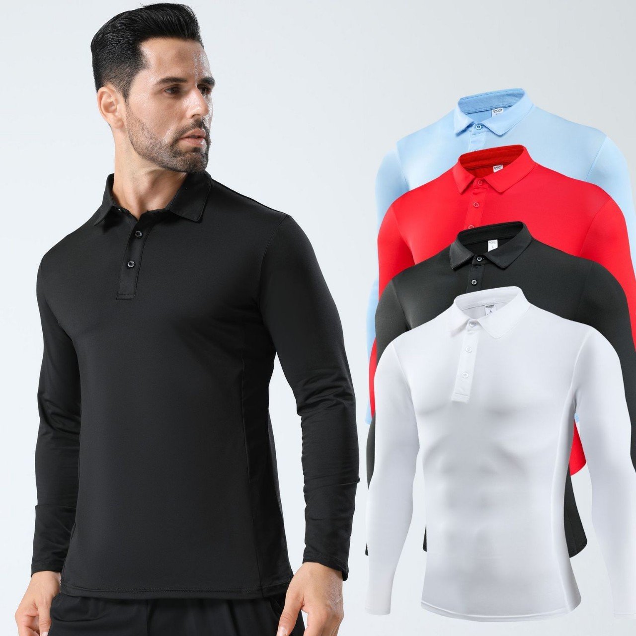 Men’s Long-Sleeve Polo Shirt