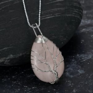 Tree of Life Teardrop Pendant Necklace