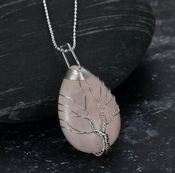 Tree of Life Teardrop Pendant Necklace