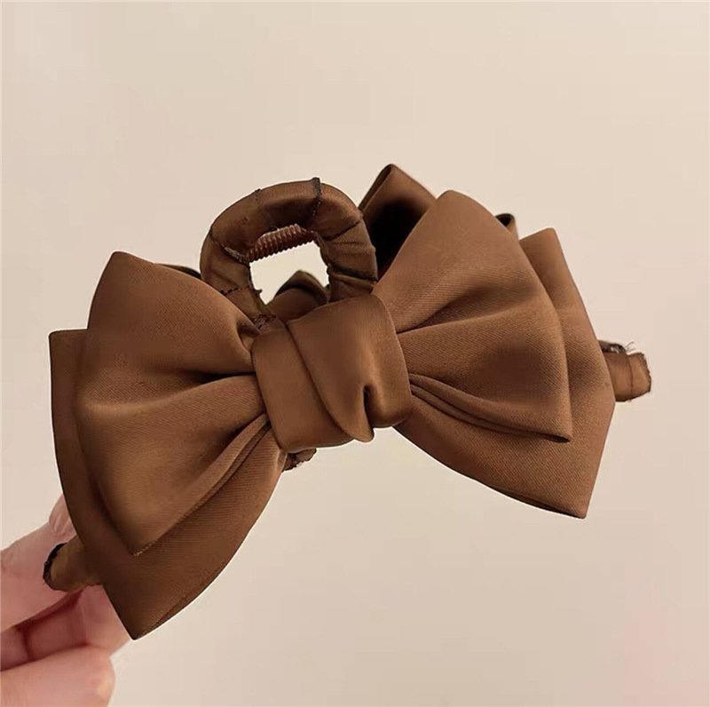 Satin-Look Bow Hair Claw Clip