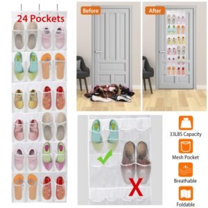 24-Pocket Over-Door Shoe Organizer