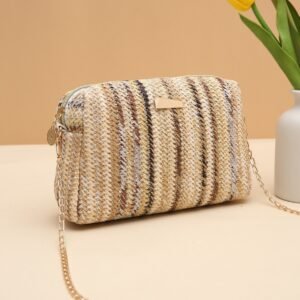 Rainbow Woven Crossbody Bag