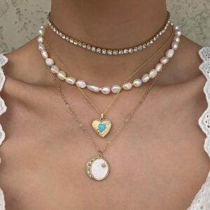 Colorful Heart Pendant Necklace