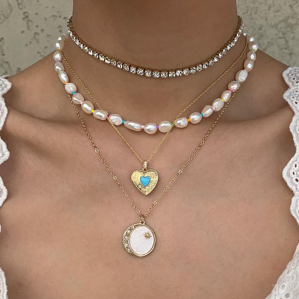 Colorful Heart Pendant Necklace