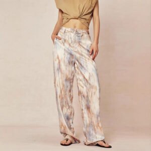 Women’s Watercolor-Print Trousers