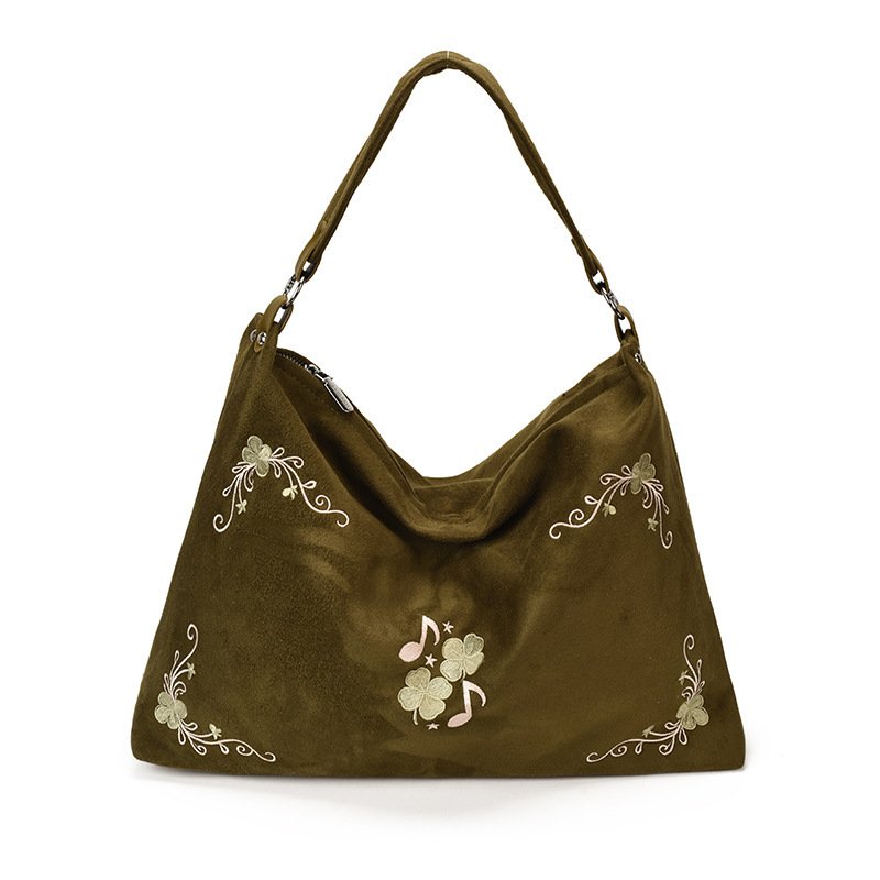 Floral Embroidered Shoulder Tote - Image 4