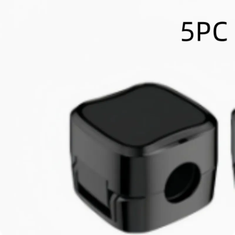Black magnetic cable clips, five-piece option