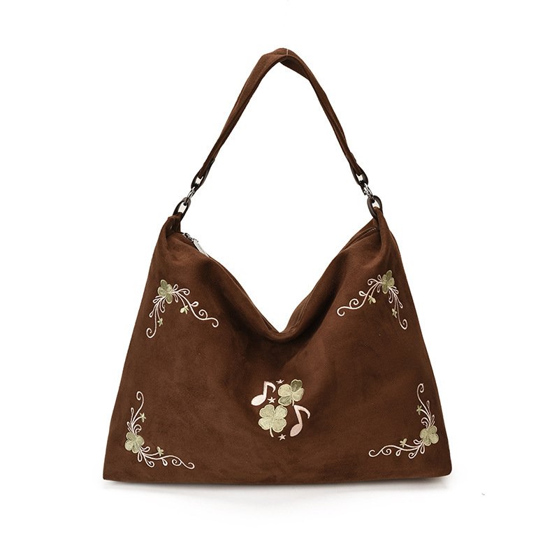Floral Embroidered Shoulder Tote - Image 8