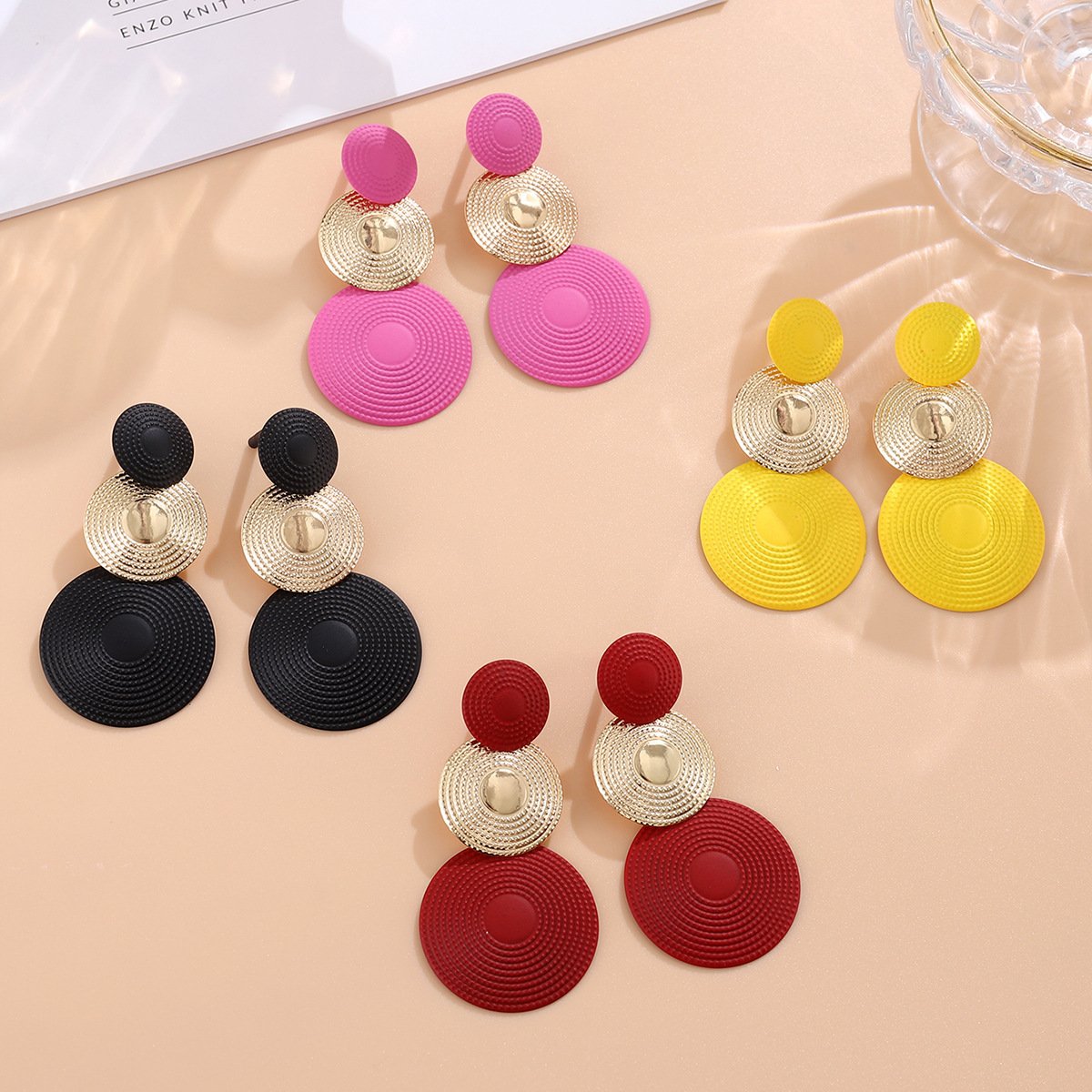 Colorful Spiral Statement Earrings