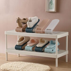 Adjustable Double-Layer Shoe Organizer