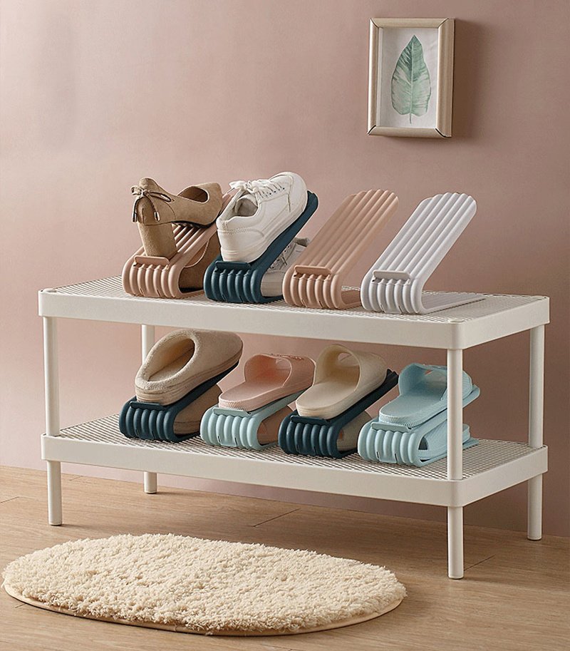 Adjustable Double-Layer Shoe Organizer