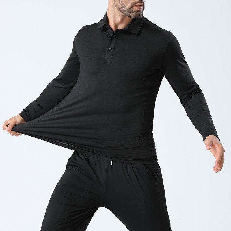 Men’s Long-Sleeve Polo Shirt - Image 3