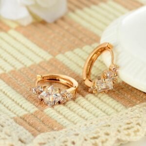 Geometric Sparkle Hoop Earrings