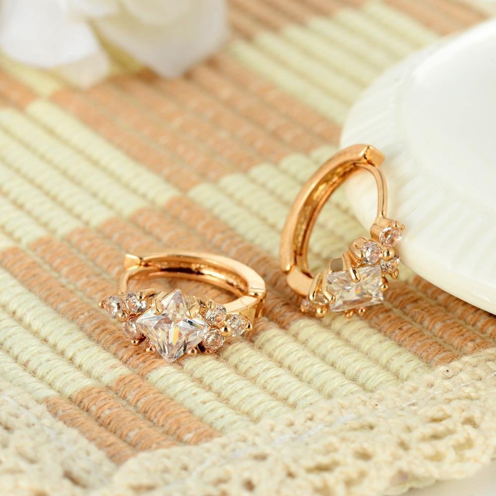 Geometric Sparkle Hoop Earrings