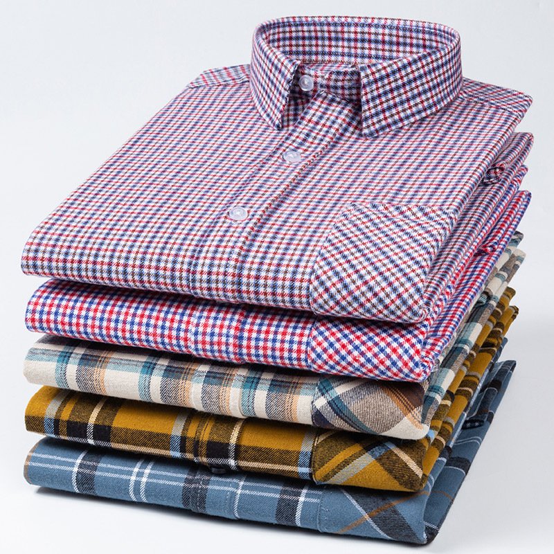 Men’s Brushed Cotton Plaid Shirt - Image 8