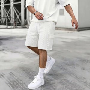 Men’s Textured Drawstring Shorts