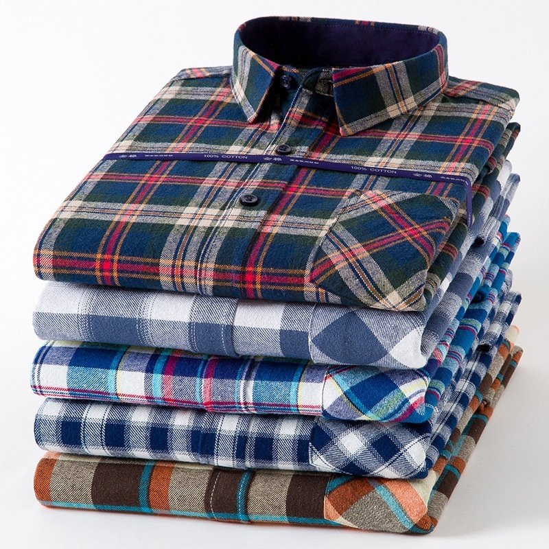 Men’s Brushed Cotton Plaid Shirt
